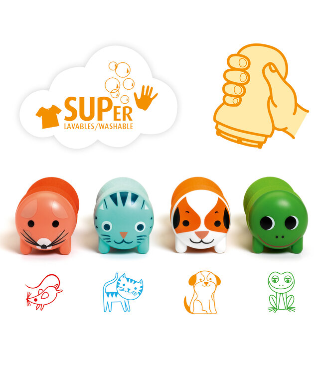 DJECO TAMPONS - ANIMAUX DU JARDIN