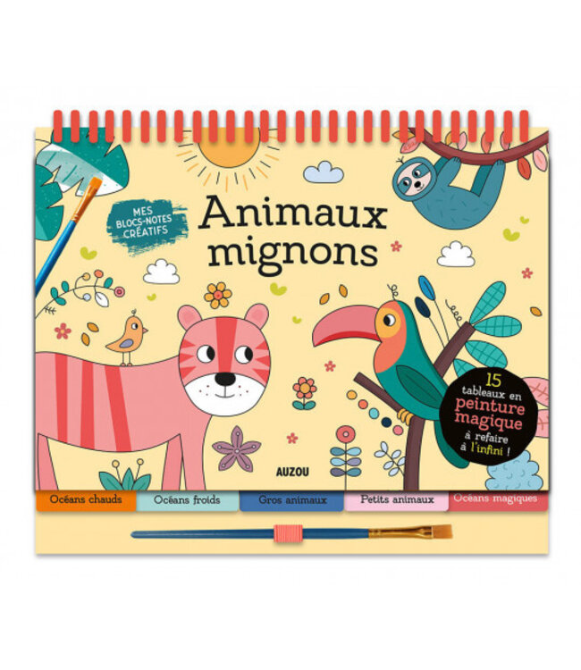 AUZOU MES TABLEAUX DE PEINTURE MAGIQUE - ANIMAUX MIGNONS