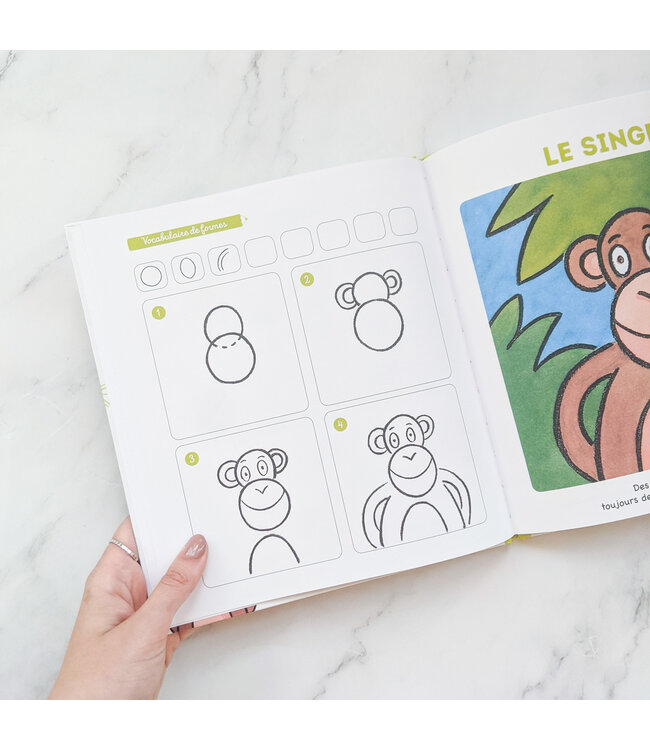 LIVRE A COLORIER - J'APPRENDS A DESSINER 6 ANS!