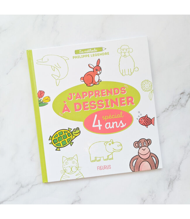 LIVRE A COLORIER - J'APPRENDS A DESSINER 4 ANS!