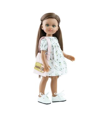 PAOLA REINA POUPÉE SIMONA - ROBE FLEURS ET SAC A MAIN