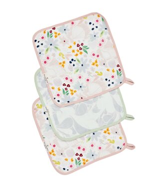 LOULOU LOLLIPOP ENS. DE 3 DÉBARBOUILLETTES - SHELL FLORAL