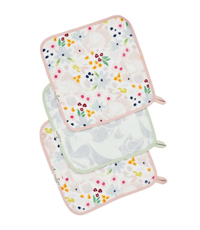 LOULOU LOLLIPOP ENS. DE 3 DÉBARBOUILLETTES - SHELL FLORAL