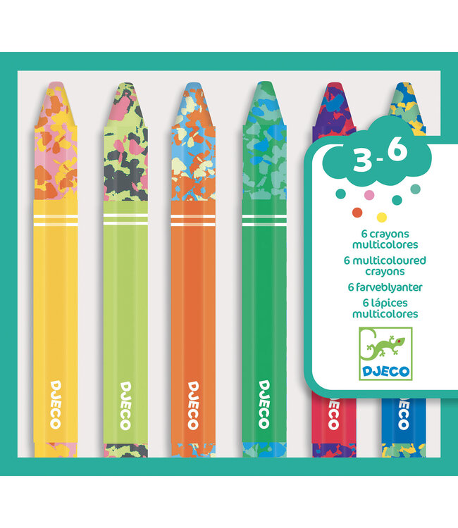 DJECO ENS. 6 CRAYONS - MULTICOLORES