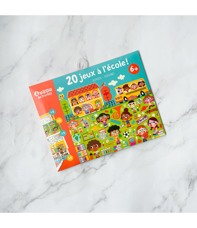 AUZOU POCHETTE D'ACTIVITÉS - 20 JEUX À L'ÉCOLE