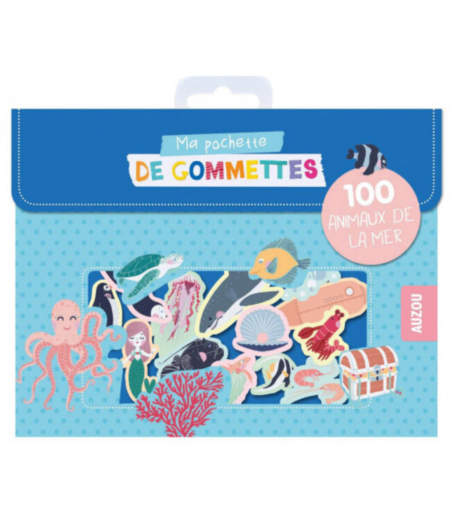 AUZOU MA POCHETTE DE GOMMETTES - LES ANIMAUX DE LA MER