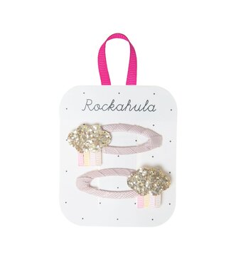 ROCKAHULA ENS. 2 BARRETTES - RAINY CLOUD GOLD PASTEL