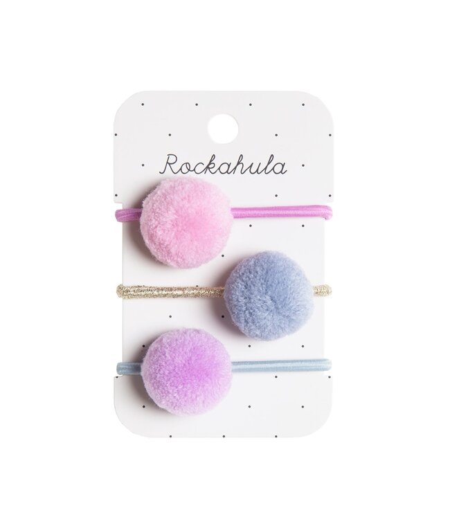 ROCKAHULA ENS. 3 ÉLASTIQUES - LUNA LEOPARD POM POM