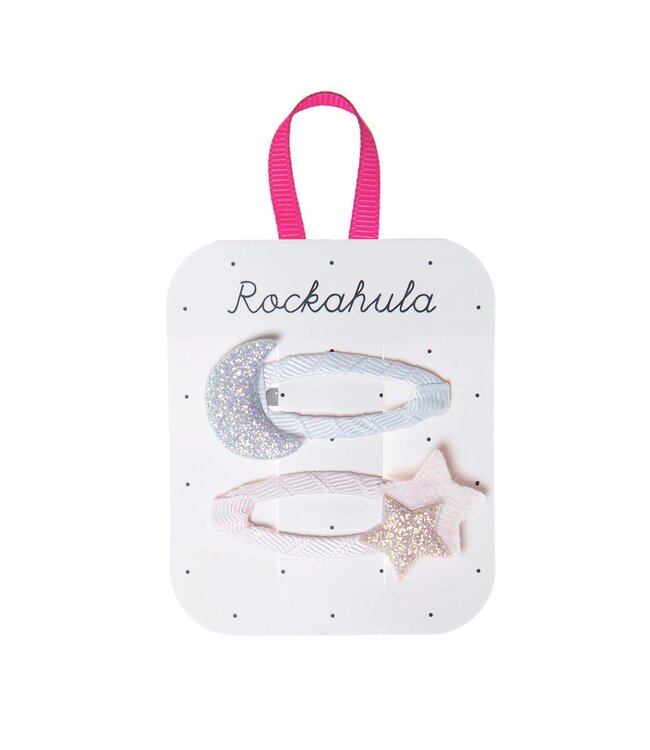 ROCKAHULA ENS. 2 BARRETTES - MOON AND STAR