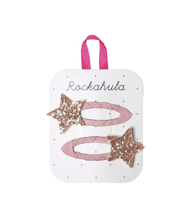 ROCKAHULA ENS. 2 BARRETTES - STARLIGHT ROSE