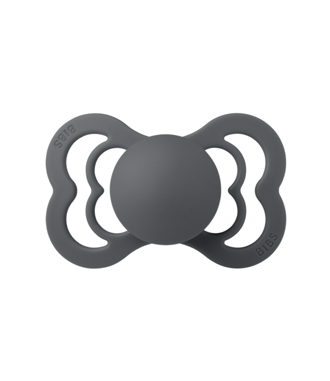 BIBS PACIFIER SUCES SUPREME SILICONE (PQT 2) - IRON