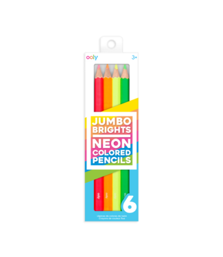OOLY ENS. 6 CRAYONS À COLORER JUMBO - NEON