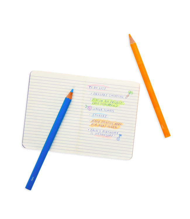 OOLY ENS. 6 CRAYONS À COLORER JUMBO - NEON