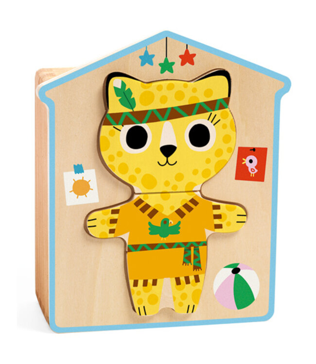DJECO PUZZLE EN BOIS - DRESSUP-MIX