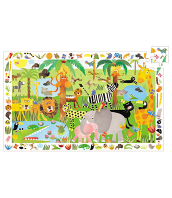 DJECO PUZZLE D'OBSERVATION (35 MCX) - JUNGLE
