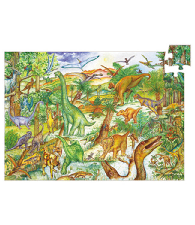 DJECO PUZZLE D'OBSERVATION (100 MCX) - DINOSAURES