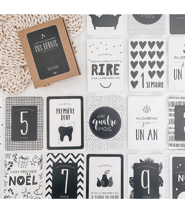 LE PETIT TABLEAU NOIR CARTONS SOUVENIRS MATERNITÉ - MONOCHROME