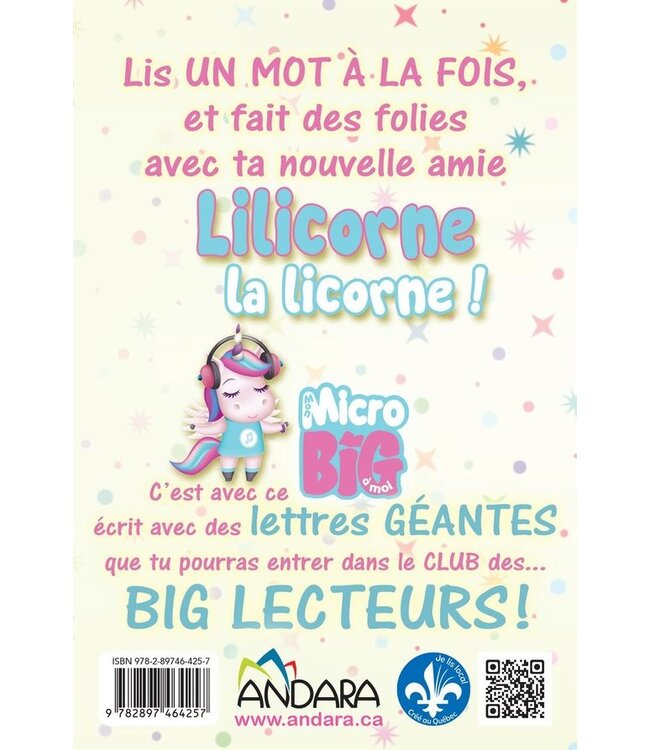 MES MICRO BIG À MOI - LILICORNE AIME LA MUSIQUE