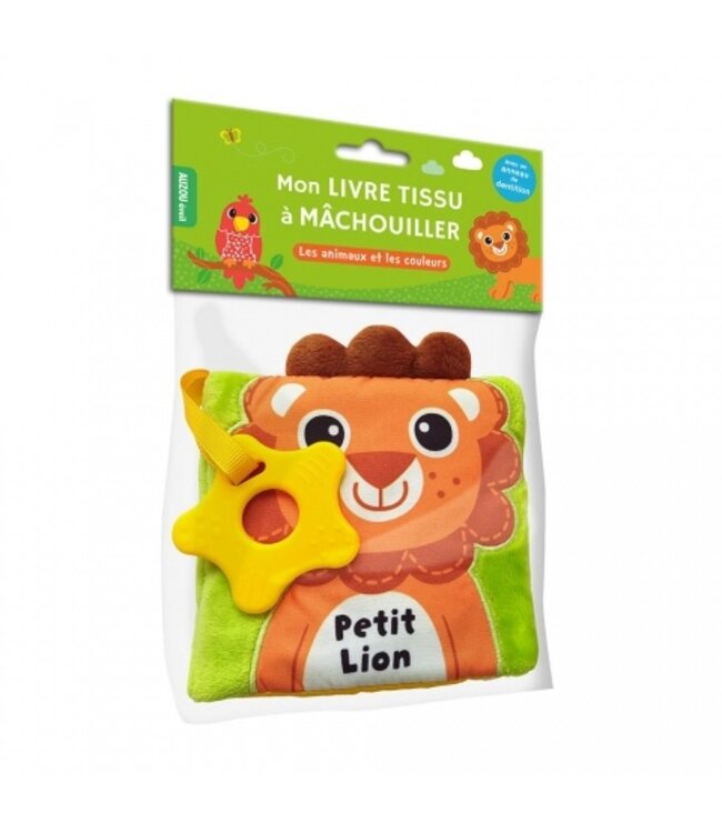 AUZOU LIVRE EN TISSUS - PETIT LION : LES ANIMAUX ET LES COULEURS