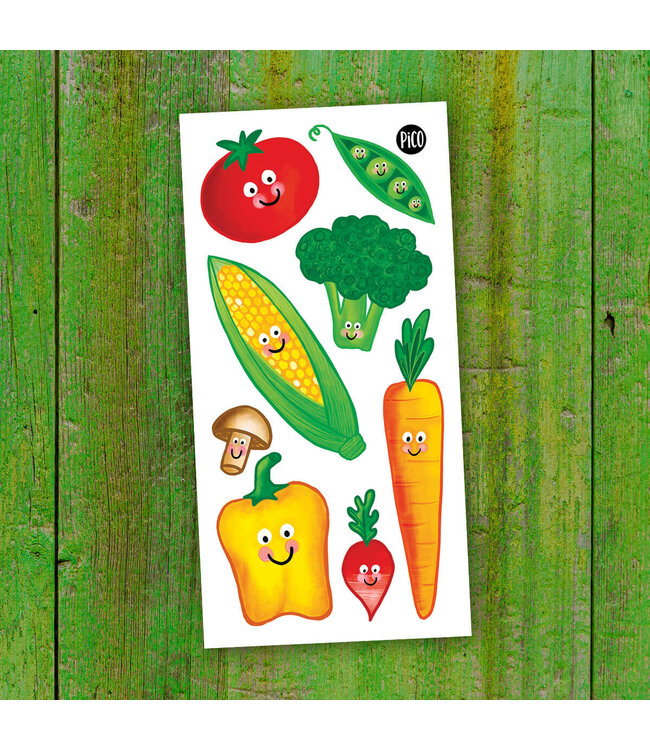 PiCO TATOO TATOUAGES TEMPORAIRES - LES LÉGUMES SYMPATHIQUES