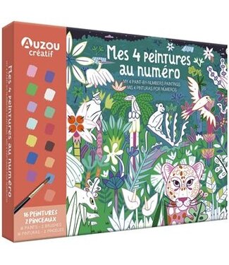 AUZOU MON COFFRET D'ARTISTE - MES 4 PEINTURES À NUMÉRO