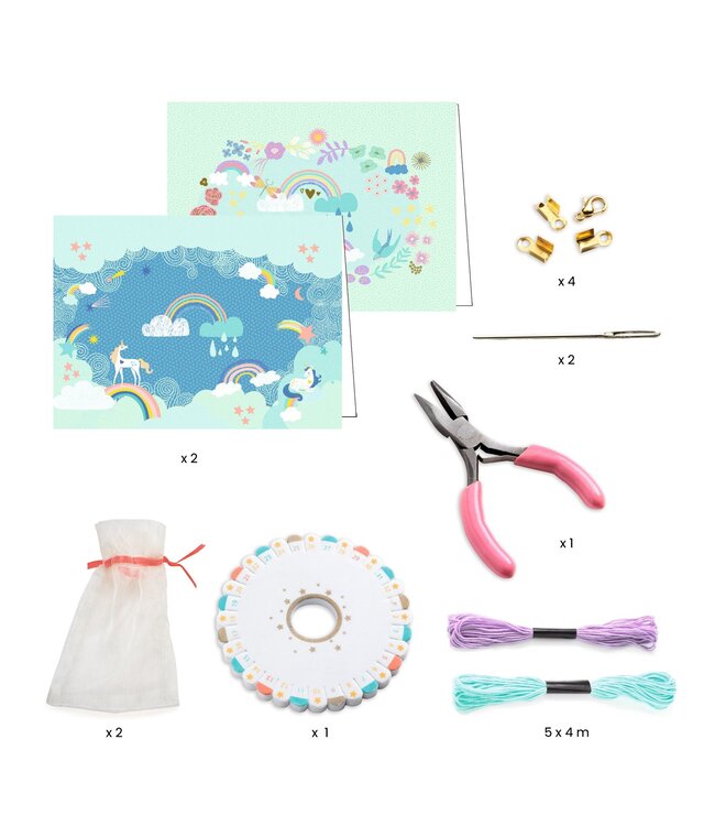 DJECO ENS. À BIJOUX YOU & ME - KUMIHIMO ARC-EN-CIEL