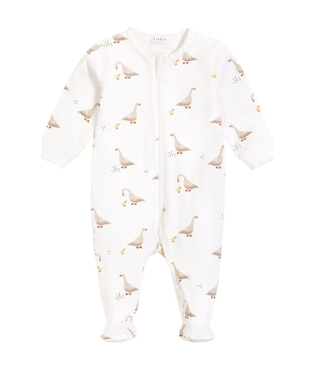 PETIT LEM PYJAMA À PATTES CANARD - BLANC