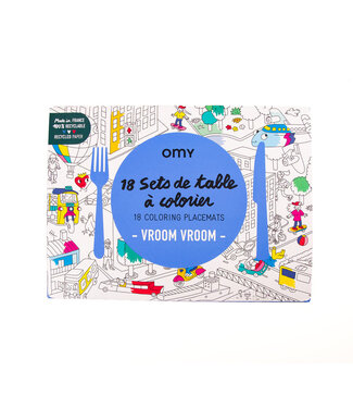 OMY NAPPERON À COLORIER - VÉHICULE