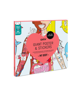 OMY POSTER AUTOCOLLANT GÉANT - MON CORPS