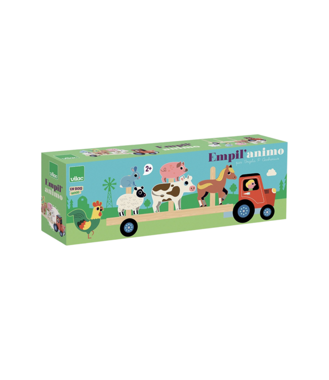 VILAC EMPIL'ANIMO - TRACTEUR ET ANIMAUX À EMPILER