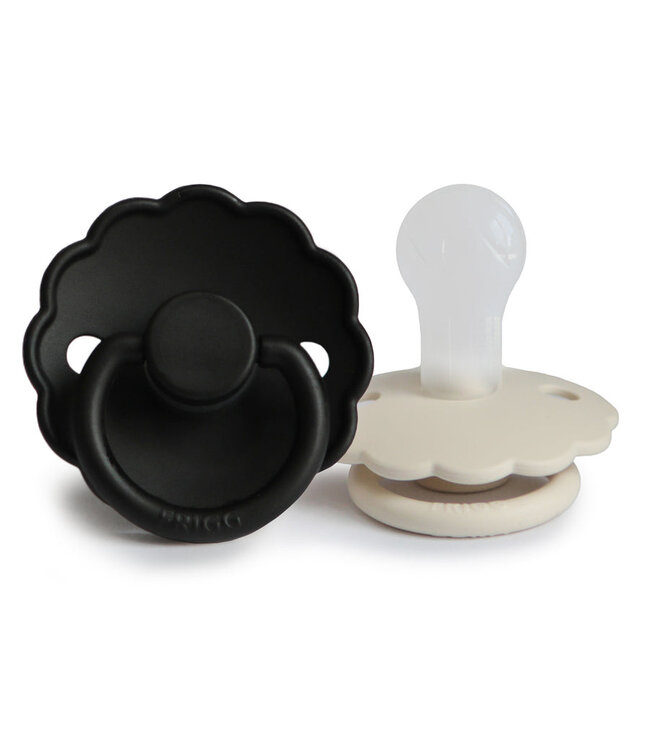 MUSHIE SUCES (PQT 2) DAISY SILICONE - JET BLACK/CREAM