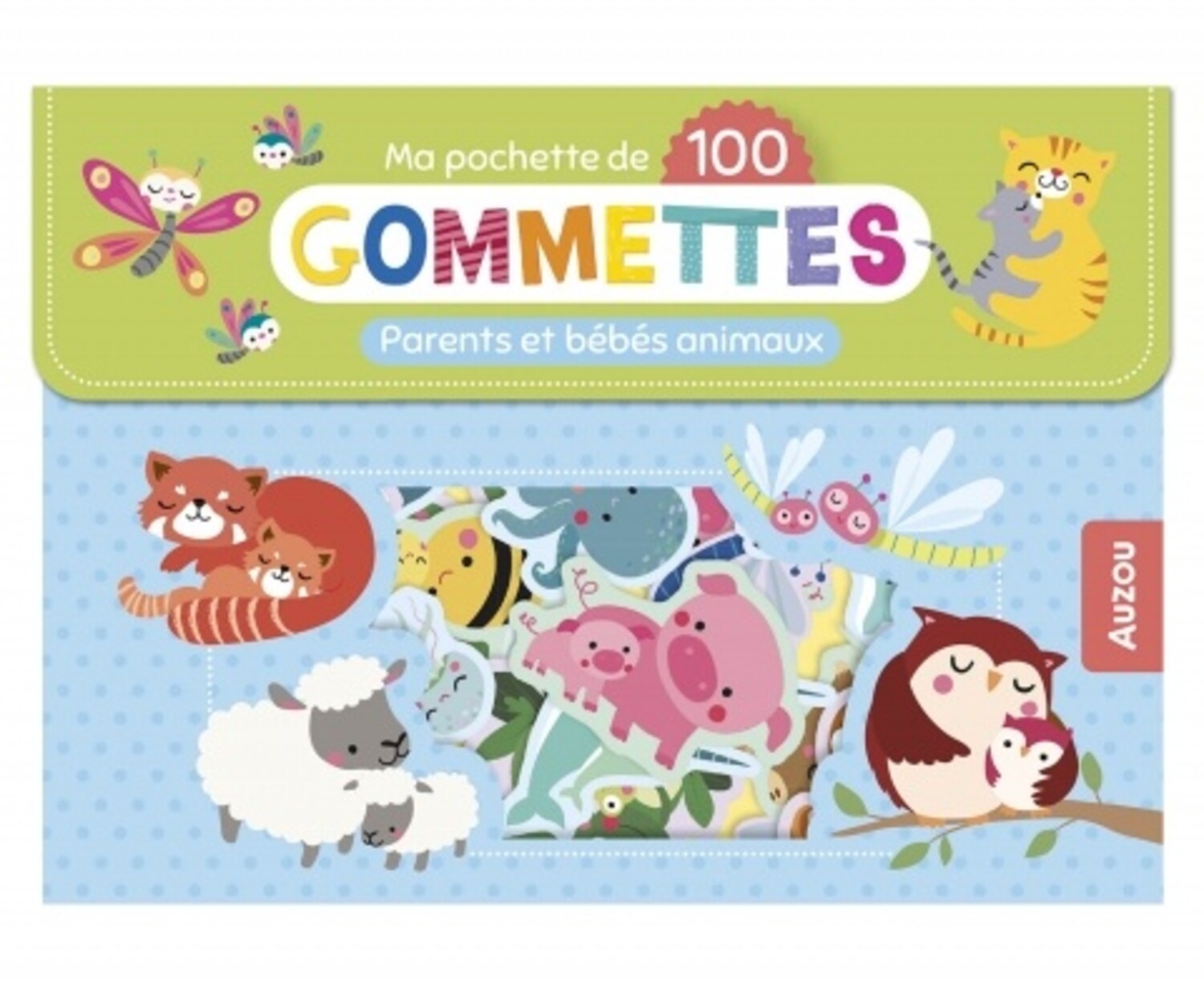 MA POCHETTE DE GOMMETTES - 100 GOMMETTES : PARENTS-BÉBÉS ANIMAUX - La  Petite Penderie