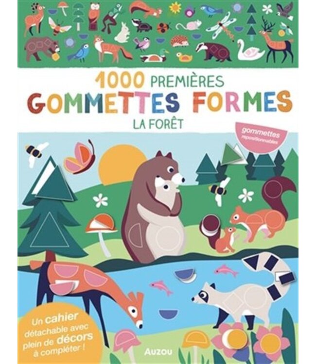 AUZOU 1000 GOMMETTES FORMES - LA FORÊT