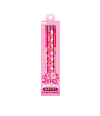 OOLY ENS. 6 CRAYONS À MINE PARFUMÉS - LIL' JUICY  STRAWBERRY