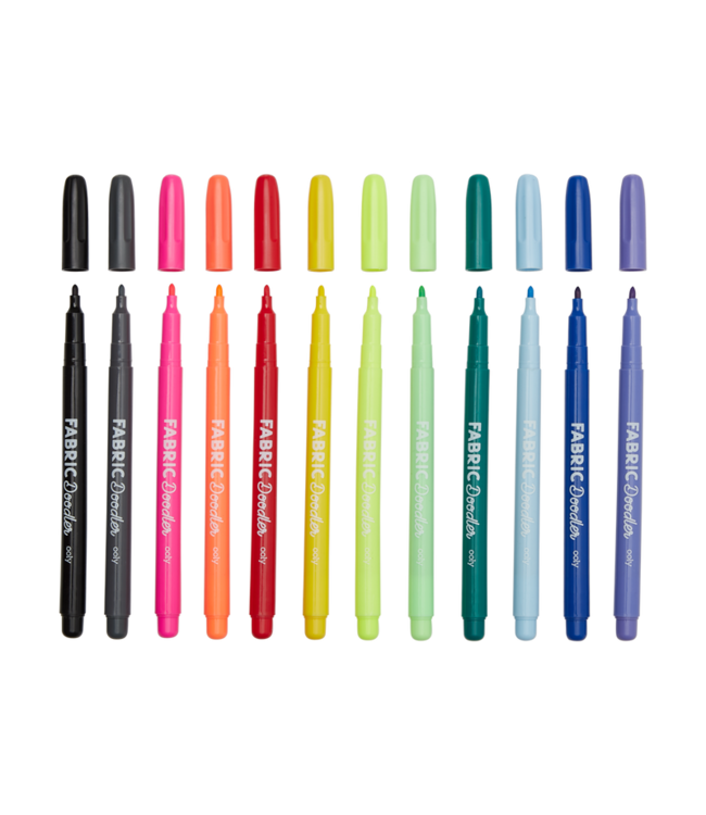 OOLY ENS. DE 6 MARQUEURS À TISSU - FABRIC DOODLERS