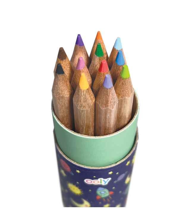 OOLY ENS. 12 MINI CRAYONS À COLORIER DRAW 'N' DOODLE - ESPACE