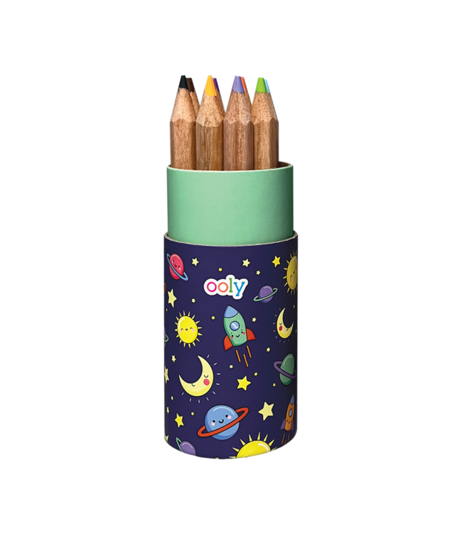 OOLY ENS. 12 MINI CRAYONS À COLORIER DRAW 'N' DOODLE - ESPACE