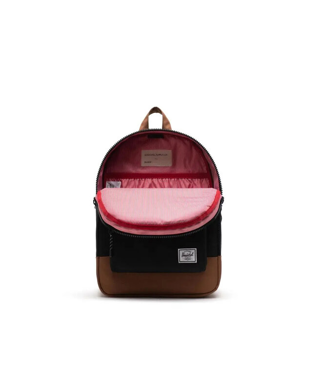 HERSCHEL SAC À DOS - BLACK & SADDLE BROWN (16L)