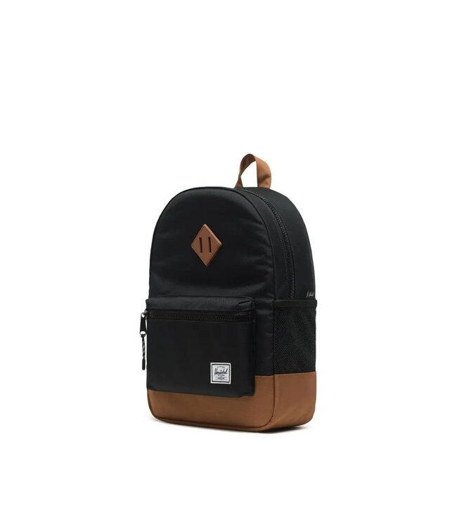 HERSCHEL SAC À DOS - BLACK & SADDLE BROWN (16L)