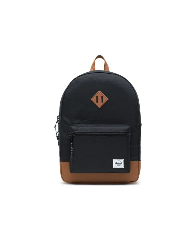 HERSCHEL SAC À DOS - BLACK & SADDLE BROWN (20L)