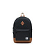 HERSCHEL SAC À DOS - BLACK & SADDLE BROWN (20L)