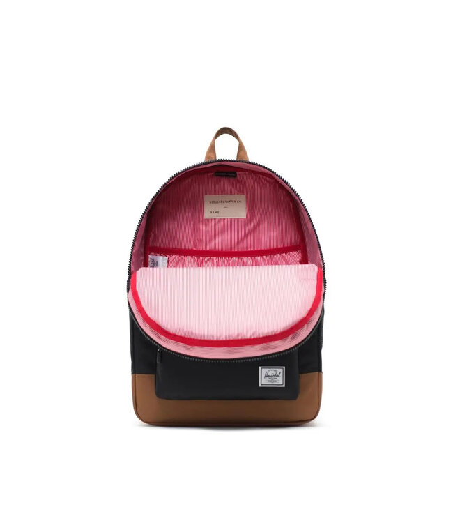 HERSCHEL SAC À DOS - BLACK & SADDLE BROWN (20L)