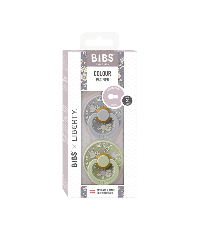 BIBS PACIFIER SUCES LIBERTY (PQT 2) - CAPEL/SAGE MIX
