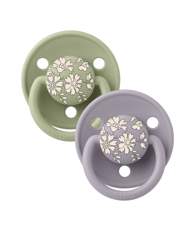 BIBS PACIFIER SUCES LIBERTY DE LUX (SILICONE) (PQT2) - CAPEL/SAGE MIX (ONE SIZE)