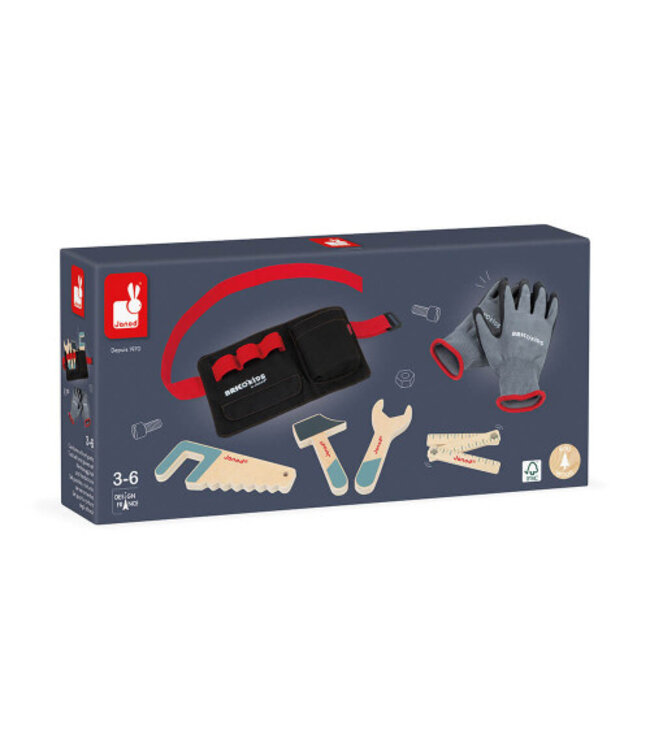 JANOD CEINTURE D'OUTILS ET GANTS - BRICO'KIDS