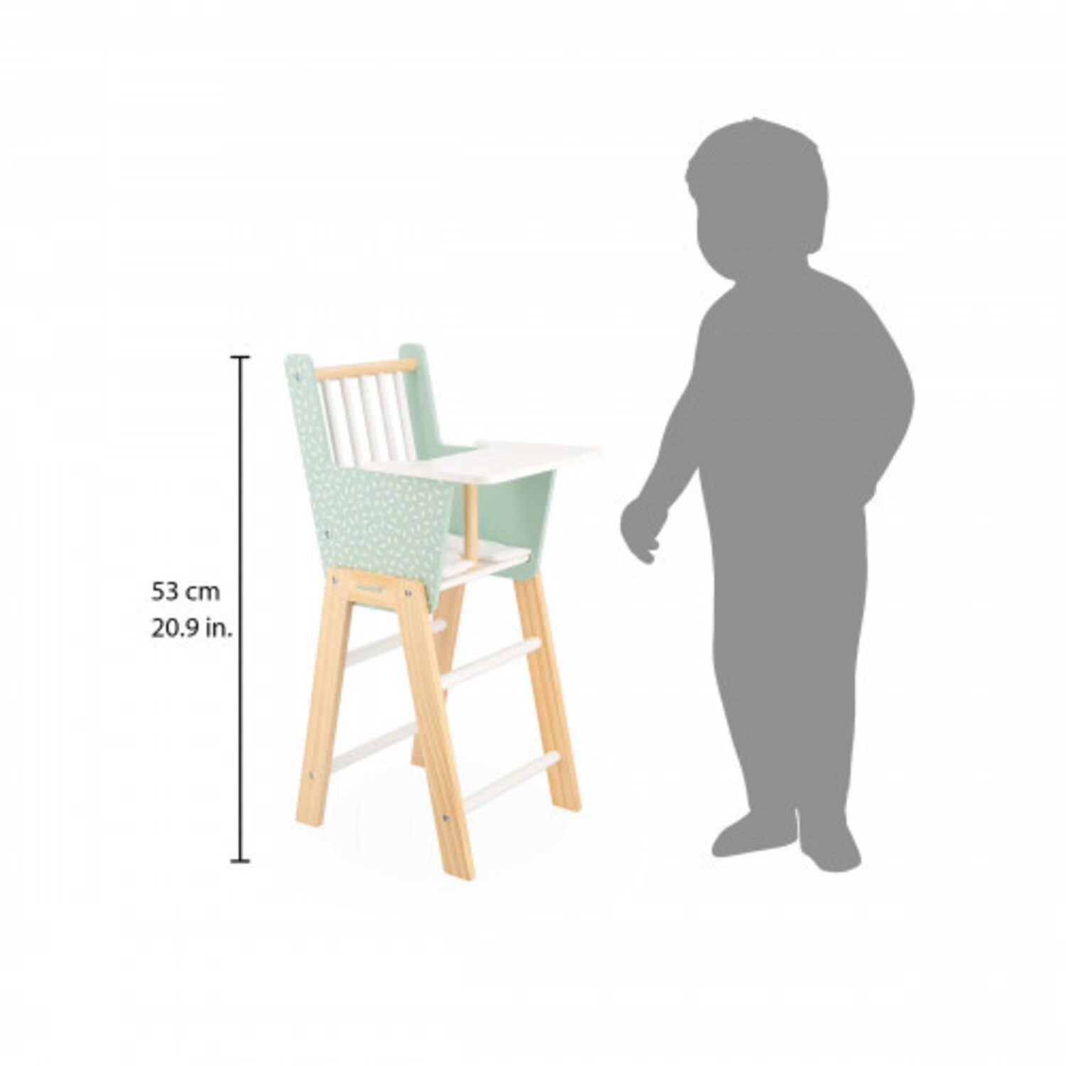 Petite poupée + Chaise haute + Vêtements et Accessoires - Poupon