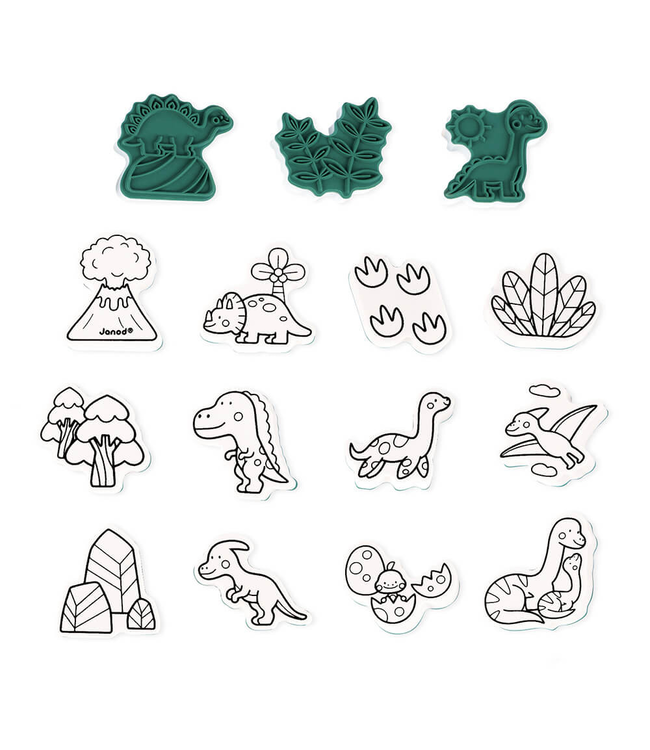 JANOD ENS. DE 15 STAMPINOO - DINOSAURES