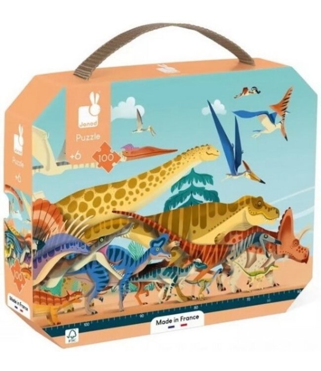 JANOD CASSE-TÊTE PANORAMIQUE (100 MCX) - DINOSAURES