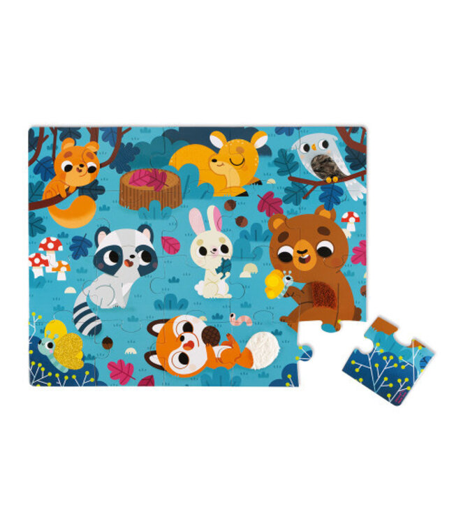 JANOD CASSE-TÊTE TACTILE - LES ANIMAUX DE LA FORÊT (20 MCX)
