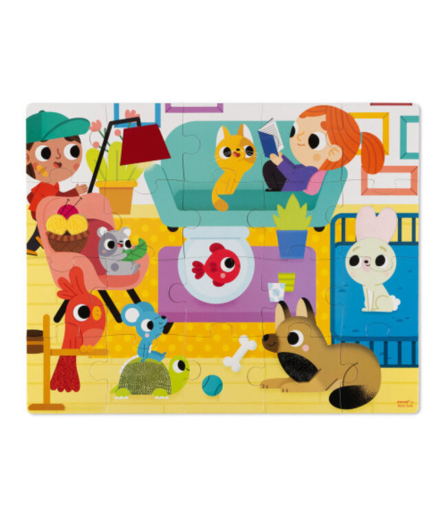 JANOD CASSE-TÊTE TACTILE - LES ANIMAUX DOMESTIQUES (20 MCX)